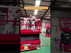 Pengangkat Gunting Self-Propelled 6m 8m 10m 12m 320kg 450kg Platform Kerja Udara Konstruksi