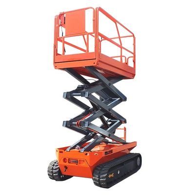 Beli 8m 10m 12m Crawler Scissor Lift Self-Propelled Movable Hydraulic Lift online manufacture