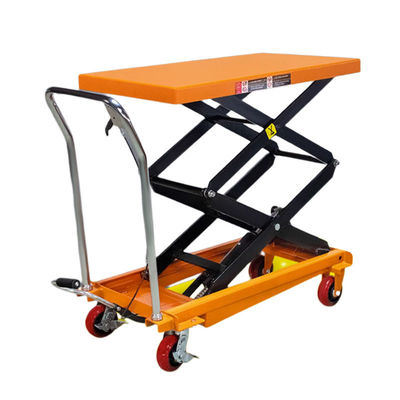Beli Orange Mobile Scissor Table Lift Hydraulic 300kg Karet Meja Angkat Hidraulik online manufacture