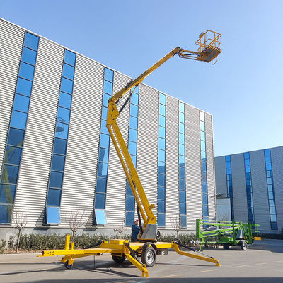 Beli 16m Ditarik Artikulasi Boom Lift 200kg Pekerjaan Udara Ditarik Artikulasi Manlift online manufacture