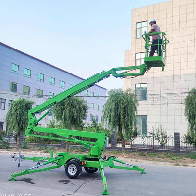 Beli 200kg Trailer Boom Lift 18m Hydraulic Articulated Towable Boom Lift online manufacture