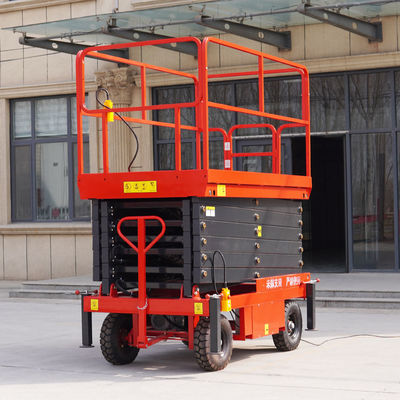 Beli 2m sampai 4m Mini Mobile Scissor Lift 300kg Portable Hydraulic Platform Lift online manufacture