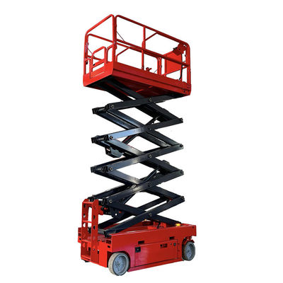 Beli Orange Self-Propelled Scissor Lift 6m-14m Mobile Platform Lift online manufacture