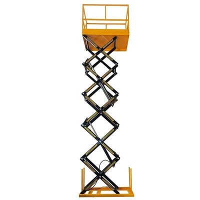 Beli 1T - 4T Fixed Electric Hydraulic Scissor Cargo Lift Table 1m - 4m Lift Scissor online manufacture