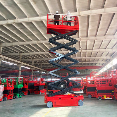 Beli 230kg 450kg Self Propelled Lift Gunting Electric Aerial Work Platform Angkat online manufacture