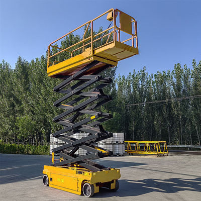 Beli 14m 16m 230kg Pekerjaan Udara Mobil Gunting Meja Angkat Manlift Platform Mobile online manufacture