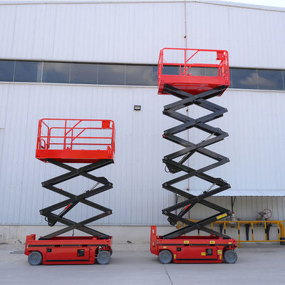 Beli 4 - 16m Self Propelled Electric Mobile Scissor Lift Hydraulic Lifting Platform pembuatan online