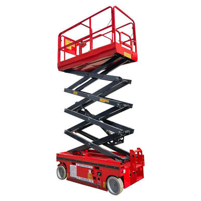 Beli 8m 10m 12m Hydraulic Mobile Scissor Lift Platform With 450kg Load Capacity pembuatan online