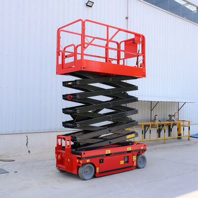 Beli 6m 8m 10m Mobile Scissor Lift Platform Kerja Udara Self-Propelled Kecil pembuatan online