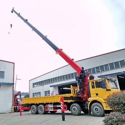 Beli 8 Ton 12 Ton Hydraulic Cargo Truck Crane Telescoping Boom Crane pembuatan online