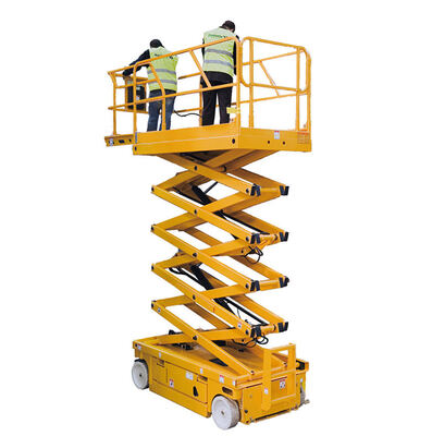 Beli 10m - 14m Pengangkatan 320kg Hidrolik Elektrik Scissor Lift Gerak Mandiri pembuatan online