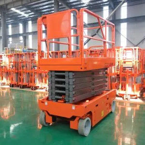 Baterai dioperasikan Self-Moved Lift Gunting Mobile Orange untuk tempat kerja tinggi