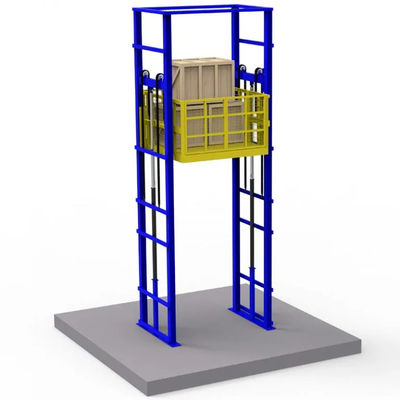 2000kg-6000kg Vertikal Gudang Barang Lift Hydraulic Empat Pos Kargo Lift