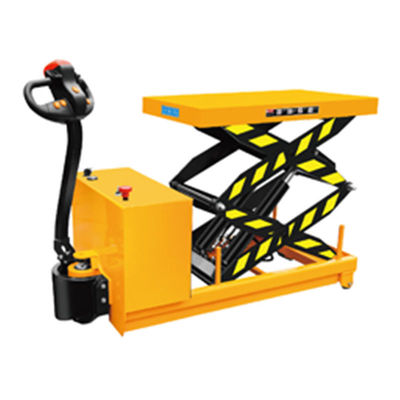 Baterai bertenaga 2000kg Mobil Lifting Trolley Electric Scissor Trolley Lift Table