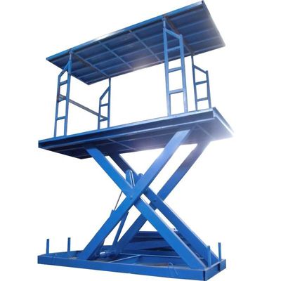 Double Deck Mobil Lift Meja 6m 3000kg Otomatis Gunting Lift