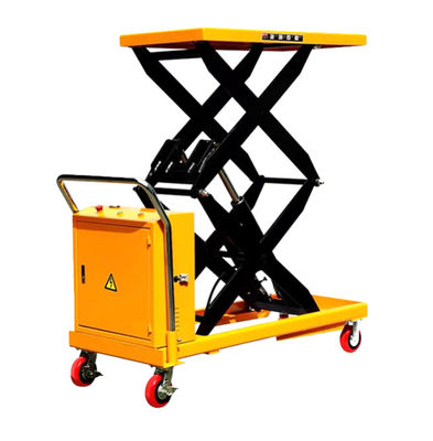 Tinggi 1m Trolley Gunting Lift 1000KG 1 Ton Trolley Meja Hidraulik