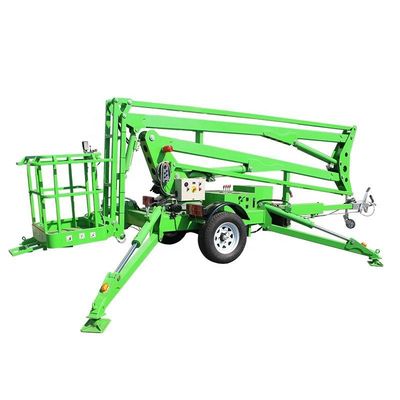 14m Tinggi Cherry Picker yang bisa ditarik dengan tangan yang bisa dilipat