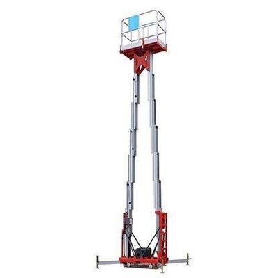 14m 200kg platform kerja udara paduan aluminium Double mast lift