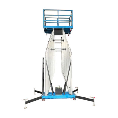 16M Telescopic Lift Platform Dua tiang Platform Kerja Tinggi Hidraulik