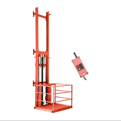 Oranye 8m Cargo Lift kecil 1000kgs Cargo Lift hidrolik
