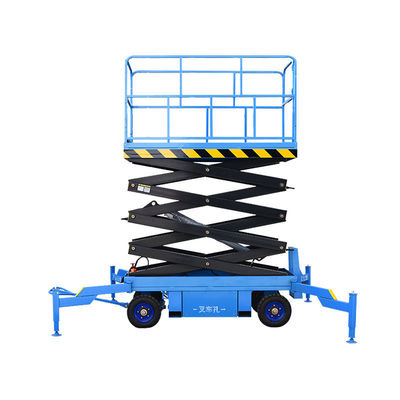 Konstruksi Udara 4m Lift Gunting 500kgs Lift Gunting Hydraulic Mobile