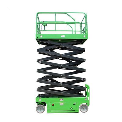 450kgs Lift Gunting Self-Propelled 6m Mobile Lift Hydraulic Hijau