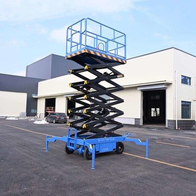 Mobil Electric Scissor Lifting 0.5t 8m Platform Kerja Untuk Konstruksi
