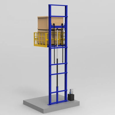 Lift kargo tugas berat 1 ton 3 - 10m Lift tunggal rel hidrolik
