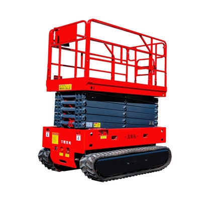 2 Ton Lift Listrik Platform Kerja Self Propelled Scissor Crawler Lift