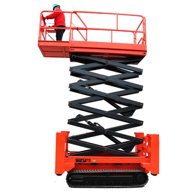 8m 10m Self-Propelled Hydraulic Scissor Crawler Lift Untuk Pekerjaan Udara