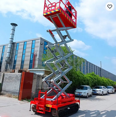 8m 10m 12m Platform Pengangkatan Scissor Crawler Scissor Self -Propelled Electric