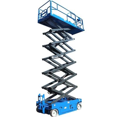 8 - 10m Electric Hydraulic Scissor Lift Platform Empat Roda Aerial Work Lift