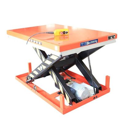 2 Ton Lift Meja Kecil Platform Lift Hydraulic Gunting Untuk Gudang