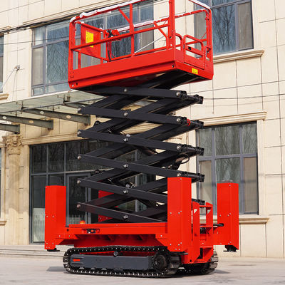 Scissor Lift Self Propelled Medan Kasar Track Mobile Hydraulic
