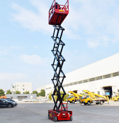 14m Self-Propelled Electric Scissor Lift Platform Angkat Mobil Hydraulic