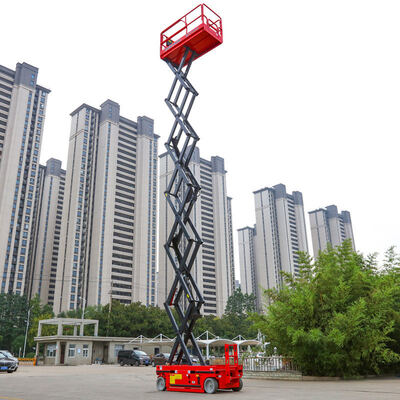 Platform Angkat Kerja Udara 14m 230kg Elektrik Hidrolik Self Propelled Scissor Lifts