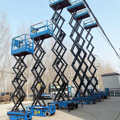 Kerja Udara 4m 6m 8m 10m 14m Baterai Listrik Hidrolik Self Propelled Scissor Lift Platform
