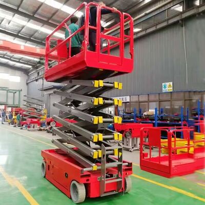 6m 8m 10m Hydraulic Scissor Lift Kecil untuk 1-2 Orang Mobile Scissor Lifter