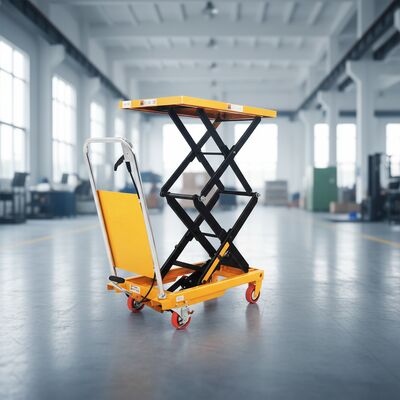 Platform Pengangkatan Manual Kendaraan Pengangkat Kargo Kecil Bergerak 500kg