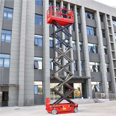 Lift Gunting Hidrolik Elektrik Ponsel 4 - 16m Tinggi Kapasitas Beban 350kg