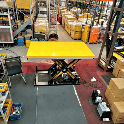 Platform Angkat Gunting Tetap Meja Angkat Stasioner Hidraulik Listrik 4 Ton 1,4m