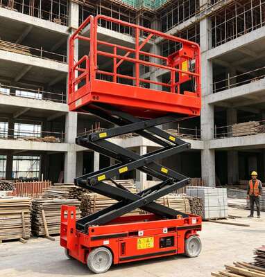 12m Tinggi Kerja 320kg Electric Hydraulic Scissor Lift Platform Untuk Industri