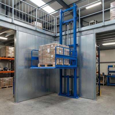 Lift Kargo Kapasitas Beban 1000kg 2 Lift Barang 3 Lantai Untuk Keperluan Industri