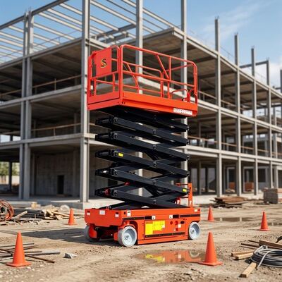 Lift Gunting Listrik Platform Pengangkat Ketinggian Tinggi Hidraulik Bergerak 6m 8m 10m 12m