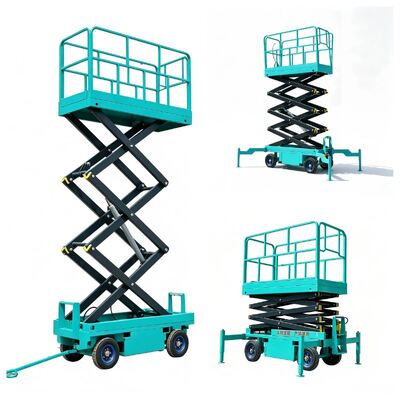 Biaya yang efektif Manual Hydraulic Scissor Lifter 10m Aerial Work Lifting Platform