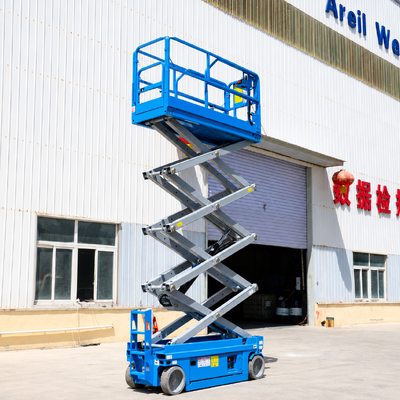 Meja Angkat Gunting Mini Self Propelled Platform Tinggi Listrik 230kg