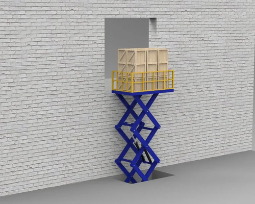 Scissor Dock Leveler Lift Platform Pengangkatan Tetap Hidraulik Listrik