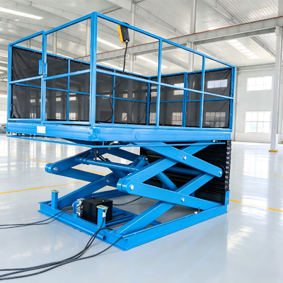 Heavy Duty Electric Hydraulic Scissor Lift Table 5m Tinggi 1000kg Kapasitas