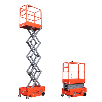 Platform Kerja Udara Tunggal 10m 320kg Single Personal Scissor Lifts